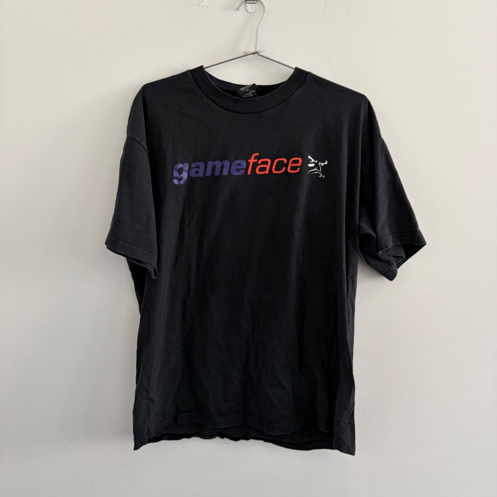 Vintage Gameface Sports International Put It On T-Shirt Mens XL Black USA Made